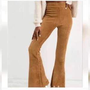 Aerie Velour High Waisted Ribbed Pant Leggings M